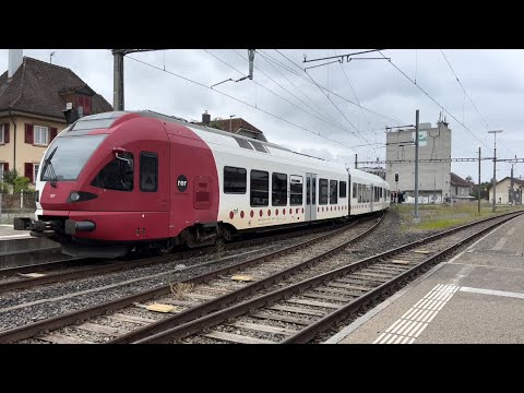 Bahnverkehr in Murten/Morat (06.08.2023)