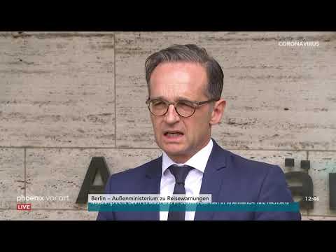 Heiko Maas (SPD) zur Verlängerung der Reisewarnung am 29.04.20