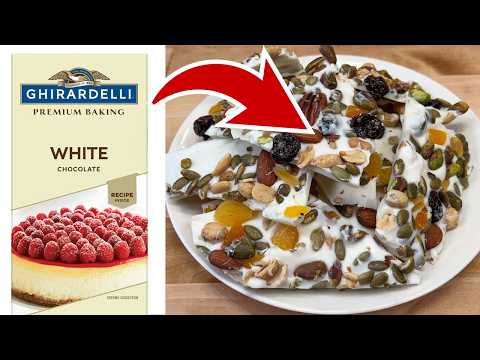 🎄 Easiest Christmas Candy EVER! 5 Minute Fruit & Nut Bark Recipe 🍫