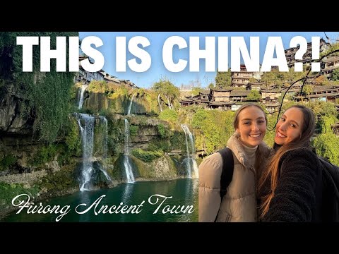 A 2000 year old ancient town built ON A WATERFALL!! ~ Furong Ancient Town