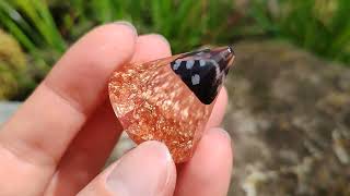 Dárek k nákupu nad 900,- "Vortex ochrany" - orgonitový kužel vločkový obsidián a měď