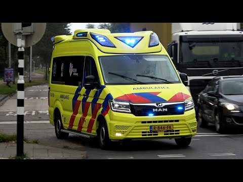 [Primeur & E-horn] A1, Otaris TGE Ambulance 02-138 Koudum naar MCL vanaf ernstig ongeval Oosterzee