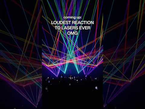 The LOUDEST reaction to lasers ever #edm #dj #dubstep #raves #lasers