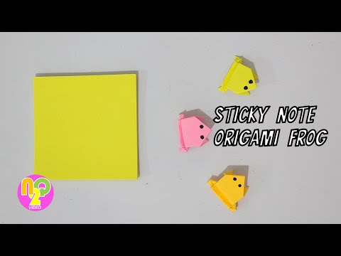 Sticky Note Origami Frog | How to Fold Frog from Sticky Note Paper