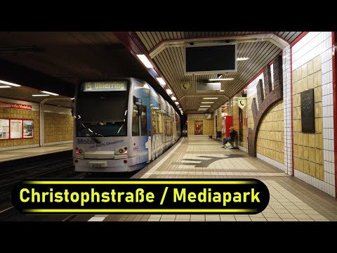 Stadtbahn Station Christophstraße / Mediapark - Cologne 🇩🇪 - Walkthrough 🚶