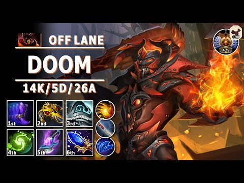 Doom Off Lane | 7.32b | Pos 3 Doom Play | Dota 2 Immortal Gameplay