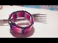 Браслет Тройной рыбий хвост, БЕЗ СТАНКА , Радужки Rainbow Loom 