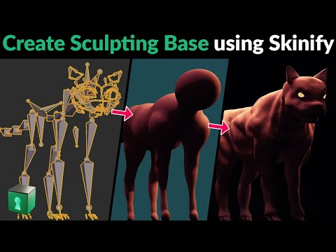 Blender Secrets - Create a Sculpting base mesh with the Skinify add-on