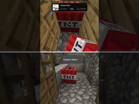 Minecraft Physics: Physics Addon 1.4 (Bedrock) vs Physics Mod (Java)
