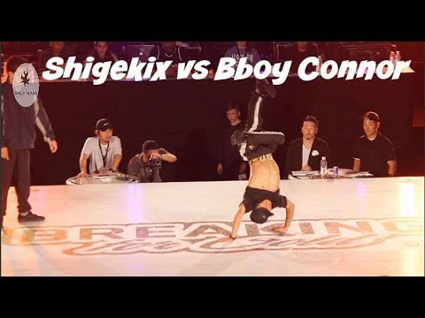 Shigekix (Japan) vs Bboy Connor (Canada).  Youth Olympics Breaking Pools