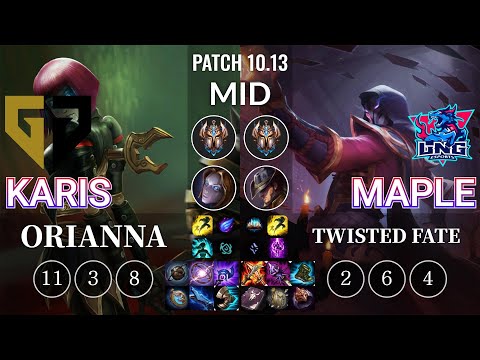 GEN Karis Orianna vs LNG Maple Twisted Fate Mid - KR Patch 10.13