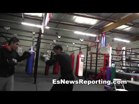 alex gvozdyk ukranian boxing star working mitts - EsNews