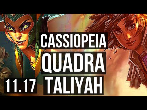 CASSIOPEIA vs TALIYAH (MID) | 11/0/4, Quadra, Legendary, 600+ games | NA Master | v11.17