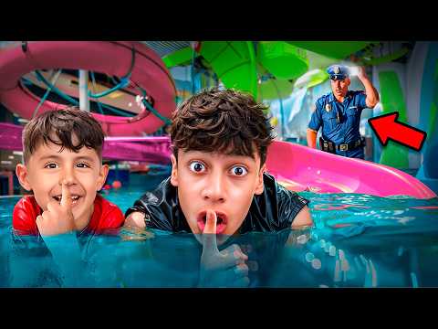 We Snuck Into a WATERPARK OVERNIGHT... And Got Caught?! | The Royalty Family