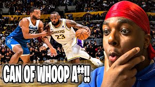 LEBRON JAMES & AD PUT BELT TO A**!!- Lakers vs Timberwolves Highlights Reaction