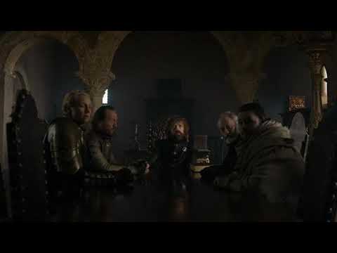 The Small Council and Bronn the Master of Coin. 'Game of Thrones season 8' Episode 6 scene.