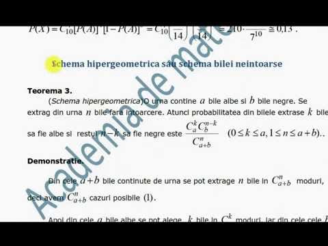 X-Statistica si probabilitati-Scheme clasice de probabilitate-Notiuni teoretice