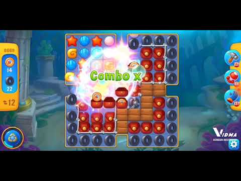 Fishdom. 8669 level no boosters and diamonds. 18 moves