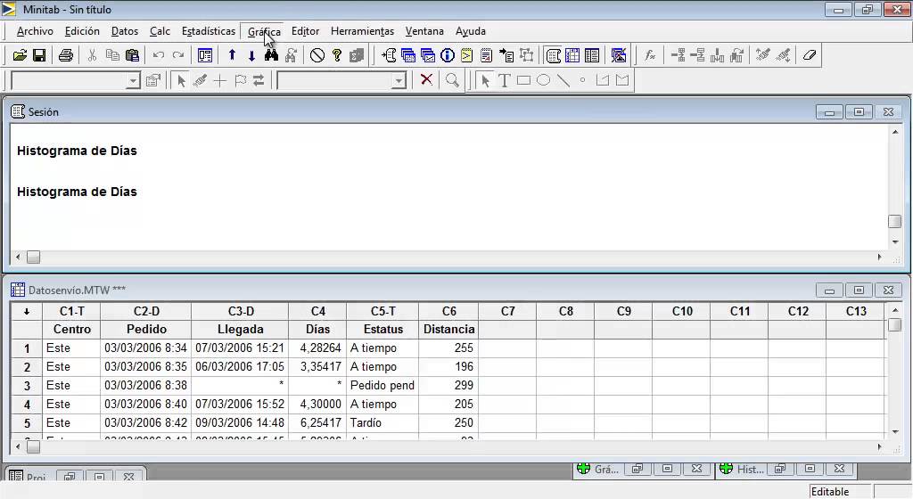 Tutorial para utilizar minitab