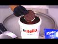 Giant Nutella Oreo Ice Cream Rolls Satisfying Visual ASMR