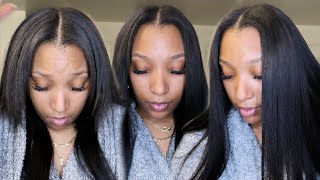 HOW TO: Apply Clip in Extensions Ft. AMAZON Amazing Beauty Hair Yaki Straight