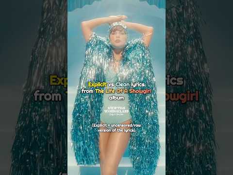 Explicit (OG) vs Clean lyrics from TLOAS album 🤭❤️‍🔥 | #taylorswift #shorts