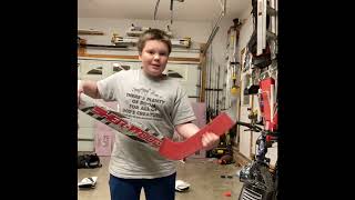 How to size your hockey goalie stick  for beginners #hockeyathome #like #subscribe