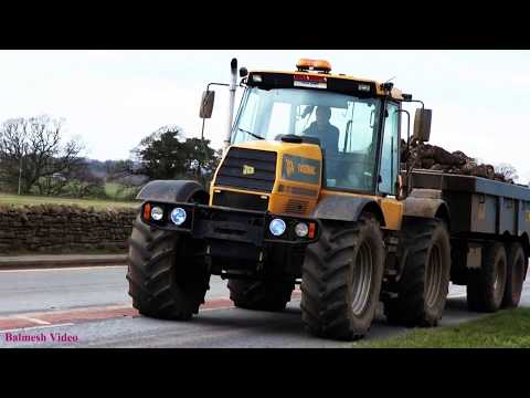 Stone-Loading and Carting with Fastrac.  Plus Digger.
