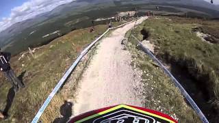 preview picture of video '2013 Downhill mountain bike world cup helmet cam from Fort William'