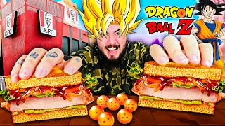 Provei as NOVIDADES de DRAGON BALL Z do KFC - vale a pena? (Katsu Sando Spicy Teriyaki)