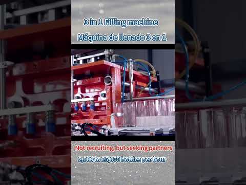 Heads Three-in-one filling Machine Food-grade Automatic filling System PLC #machine #water  #brenu