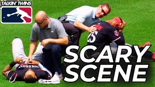 HORRIFIC COLLISION between CARLOS CORREA & BYRON BUXTON!