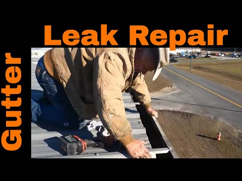 Gutter Seam Leak Repair anyone can do in a less than 3 minutes