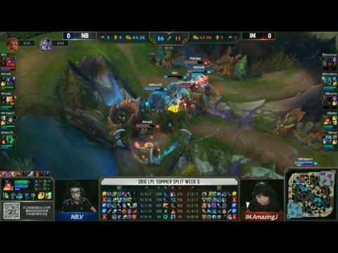 LoL Highlights NB vs IM Game 1   LPL Summer 2016 24 06 2016   Newbee vs I May