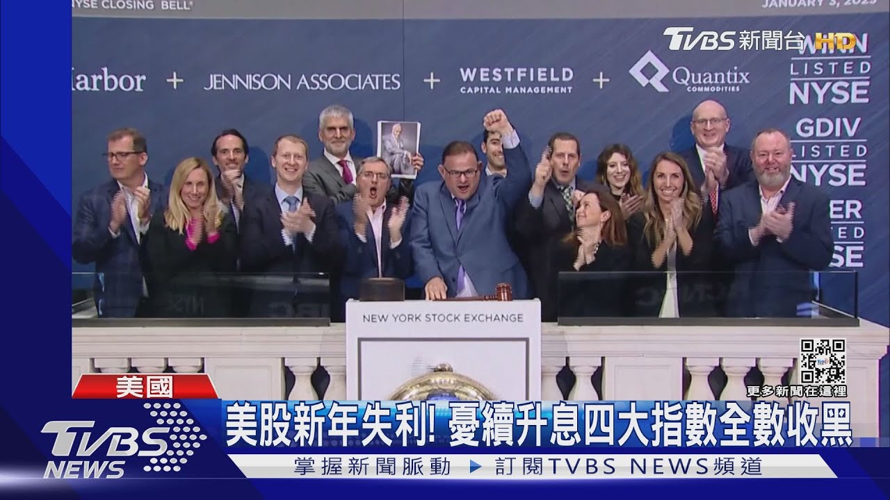 美股新年失利！　憂續升息四大指數全數收黑