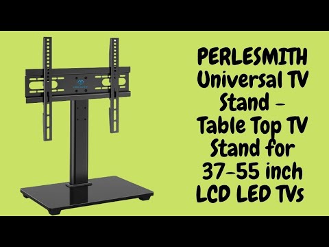 PERLESMITH Universal TV Stand   Table Top TV Stand for 37 55 inch LCD LED TVs