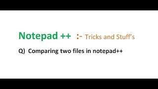 How to compare two files in notepad++