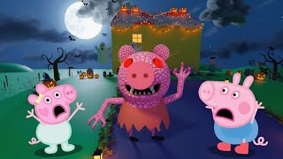 Download lagu Peppa Pig HALLOWEEN STORY! Peppa Wore the PIGGY MASK and Started to CHANGE… 😱 mp3