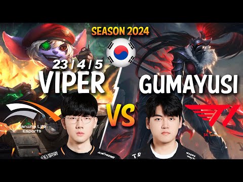 HLE Viper TRISTANA vs T1 Gumayusi KALISTA ADC - Patch 14.4 KR Ranked CHALLENGER | lolrec