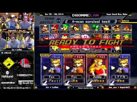 DL4.0 - Ice + Leffen Vs. Jon_ass + Imperfect - Melee Teams Winners Quarter Finals