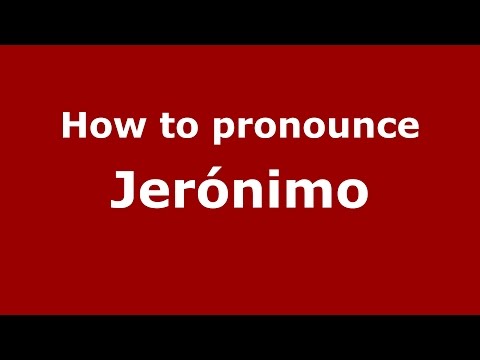 How to pronounce Jerónimo (Colombian Spanish/Colombia)  - PronounceNames.com