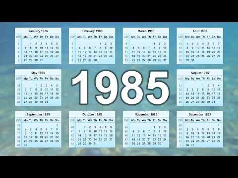 1985 Calendar
