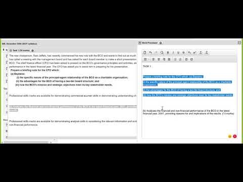 SBL Dec 2020 using CBE Practice Platform (Strategic Business Leader) Past Year