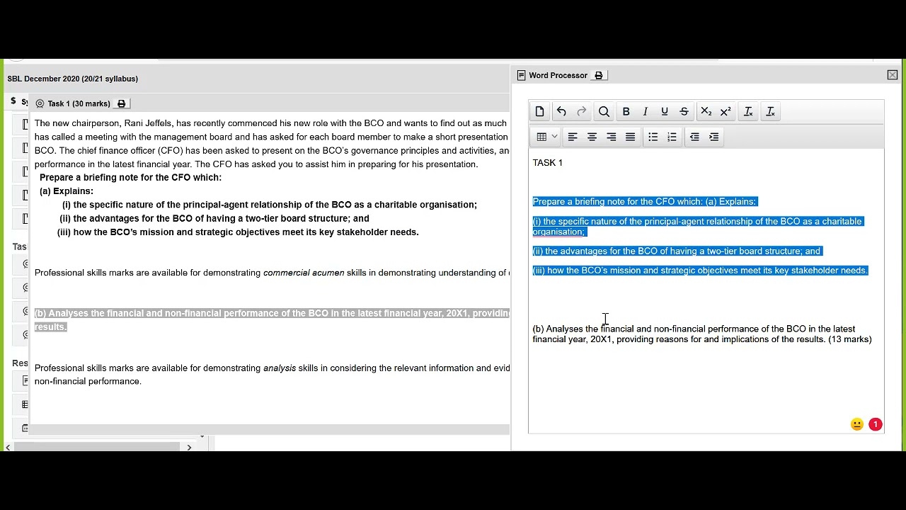 SBL Past Year Using CBE Practice Platform