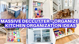 MASSIVE CLEAN WITH ME DECLUTTER ORGANIZE |KITCHEN ORGANIZATION CLEANING MOTIVATION HOME ORGANIZATION