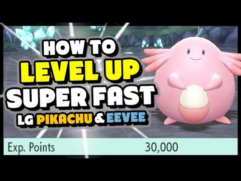 How to level up SUPER FAST in Pokemon Lets Go Pikachu and Eevee - Easy Level 100!