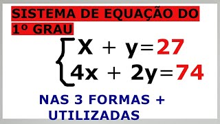 Problemas envolvendo sistema de equação do 1º grau saiba agora