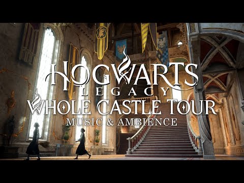 Hogwarts Legacy - Whole Castle Tour - Calming Harry Potter Music & Fall Ambience
