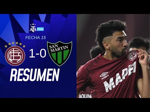 Lanus 1 vs 0 San Martín San Juan | #TorneoApertura2025 | Resumen | Fecha15