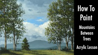 Download lagu How To Paint - Realistic landscape, mountains between trees.  Create foliage grass more w Tim Gagnon mp3